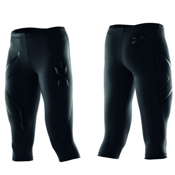 2XU kompressions 3/4 hose Schwarz Damen WA1943b 2015 WA1943BLKNRO